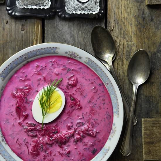 Polish Cold Beet Soup (Chłodnik)