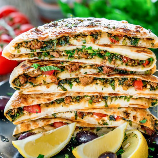 Turkish Gozleme with Lamb
