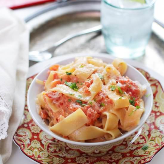 Pasta With Vodka Sauce For One