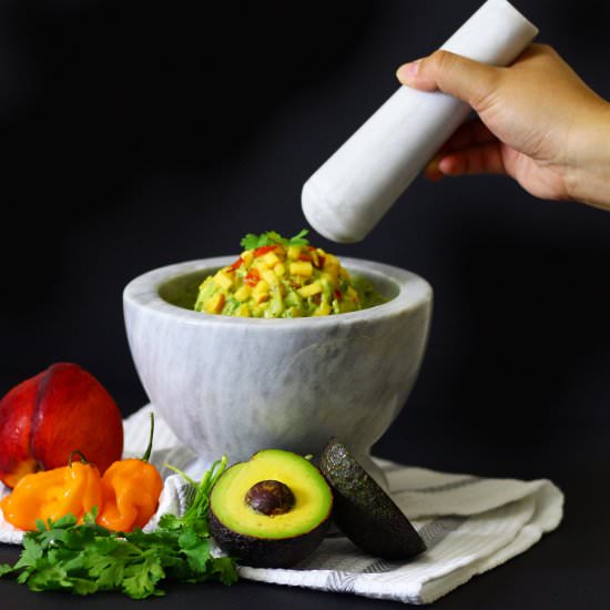 Peach and Habanero Guacamole