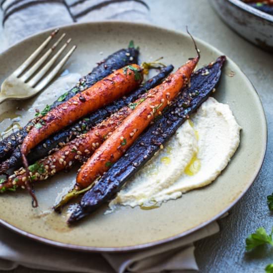 Red Miso Maple Roasted Carrots