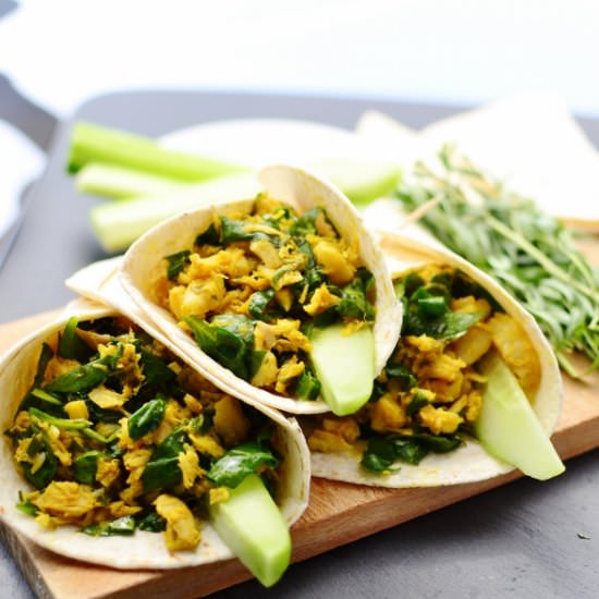 Spicy fish wraps