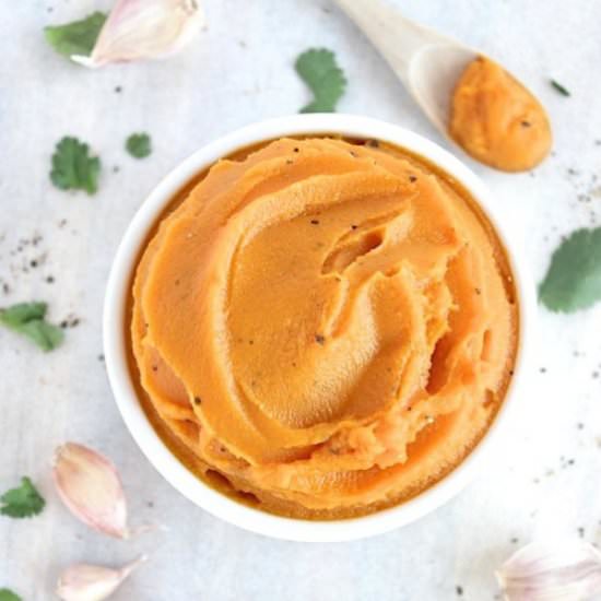 Garlic, Pumpkin & Sweet Potato Mash