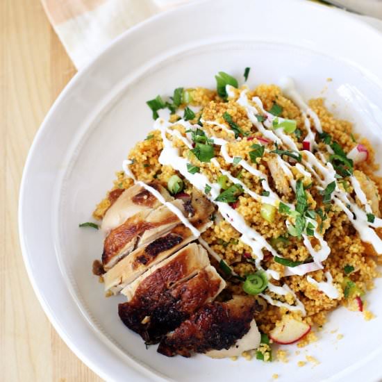 Moroccan couscous with chicken