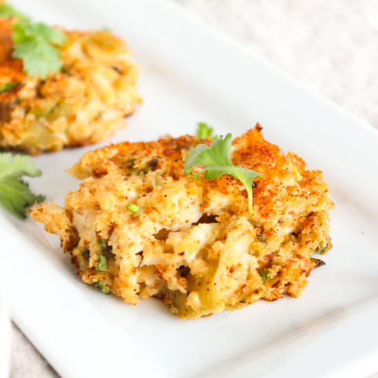 Hatch Green Chile Crab Cakes