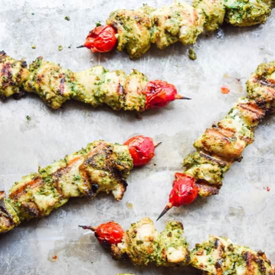 Pesto Chicken Kabobs