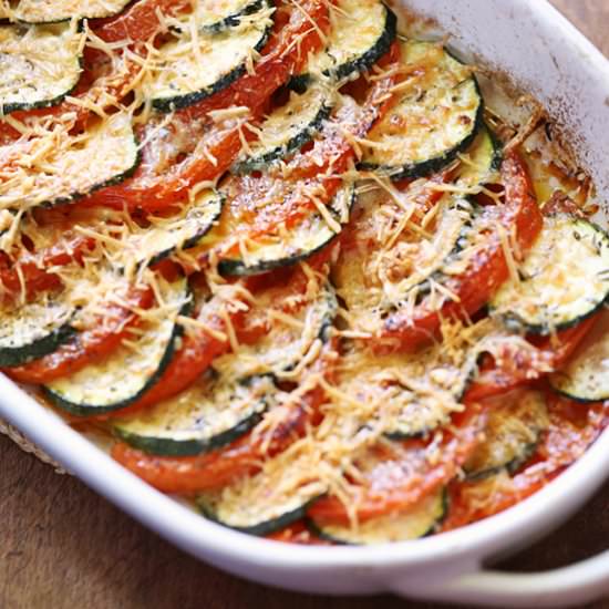 zucchini tomato gratin
