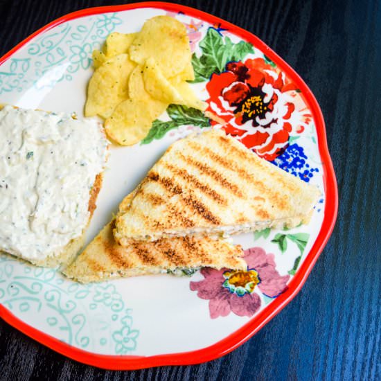 Grilled Creamy Cucumber Sandwiches