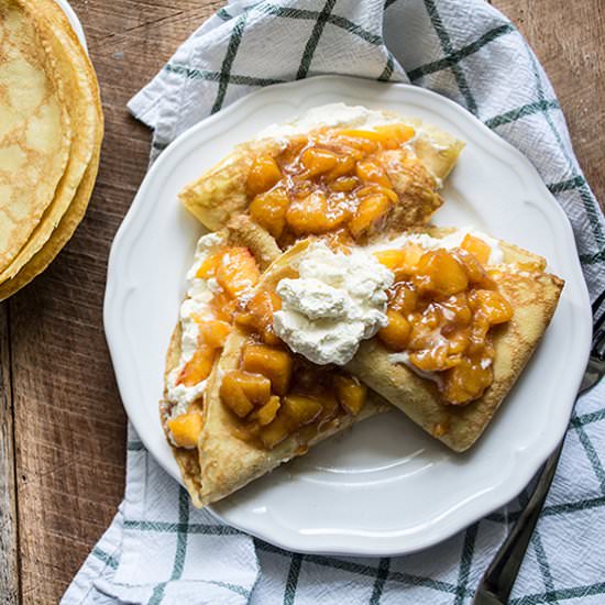 Peach Crepes