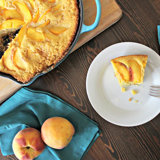 Peach Cornmeal Cake