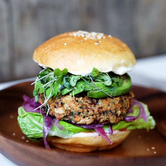 Sweet Potato Quinoa Burgers