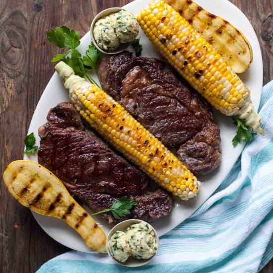 Ribeye Steak + Chimichurri Butter