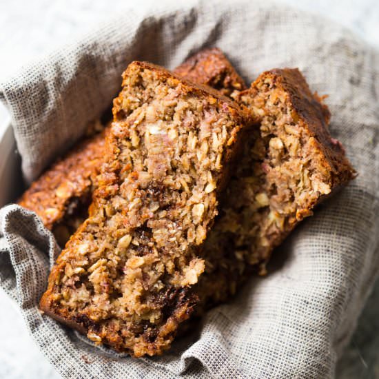 Banana Oat Raspberry Mint Bread