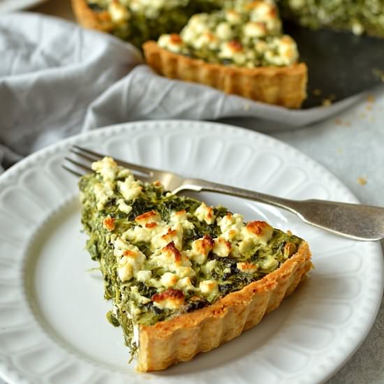 Spinach, Ricotta & Feta Quiche