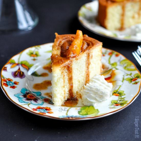 Bourbon Peach Browned Butter Cake