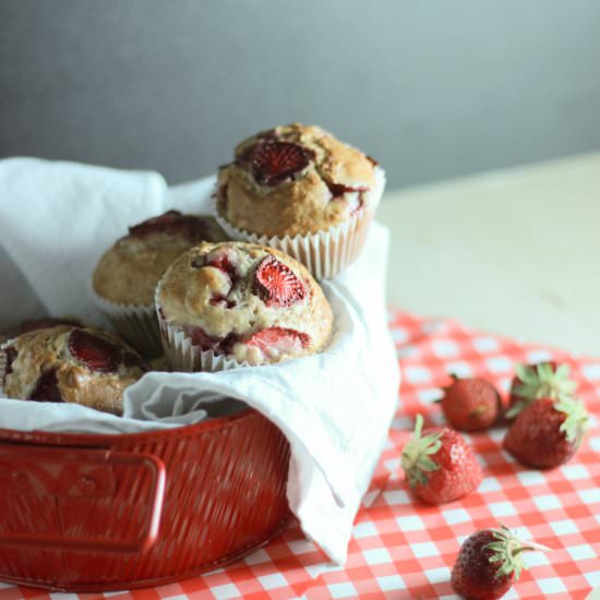 Strawberry Oatmeal Muffins