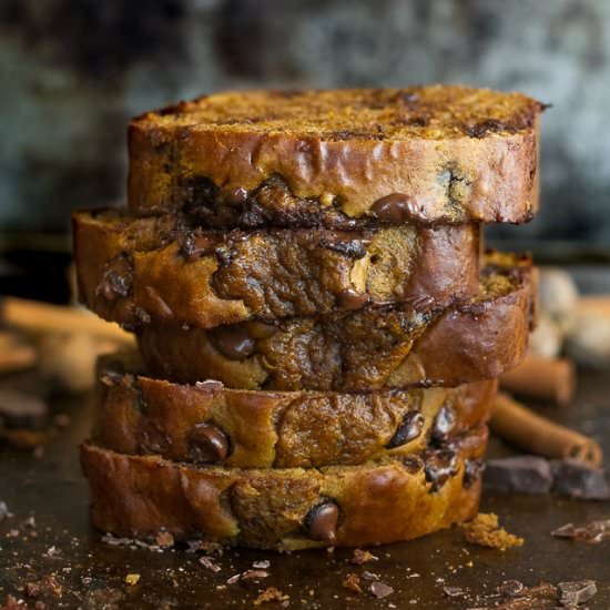 One Bowl Greek Yogurt Pumpkin Bread