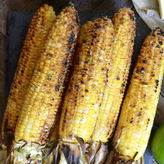 Grilled Corn with Spicy Lime Season