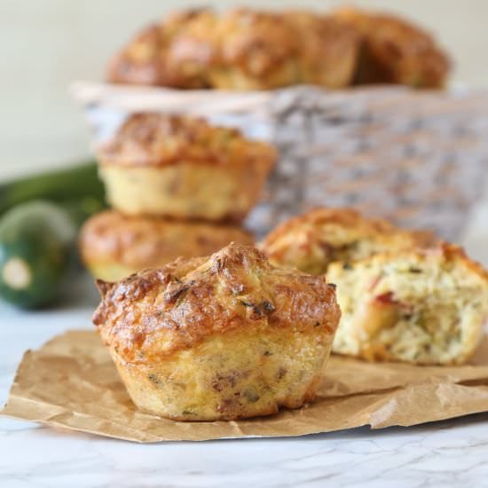 Low-Carb Savory Zucchini Muffins