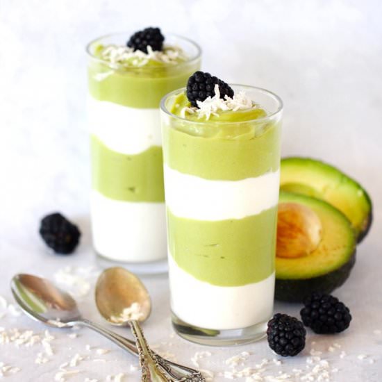 Avocado Pudding & Yogurt Parfaits