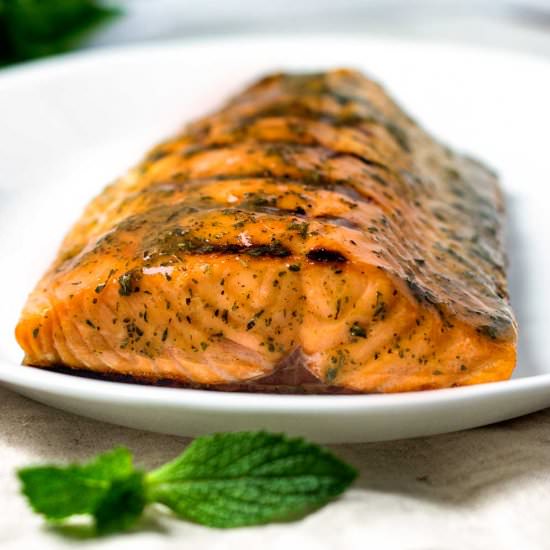 Honey Mustard Grilled Salmon