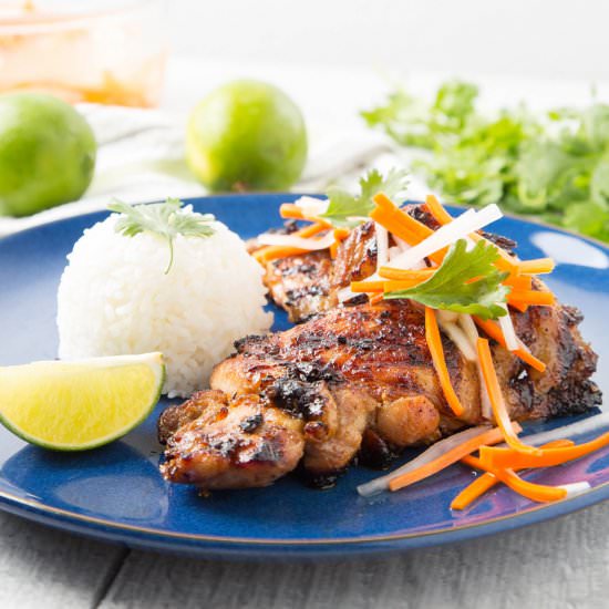 Grilled Lemongrass Chicken Thighs