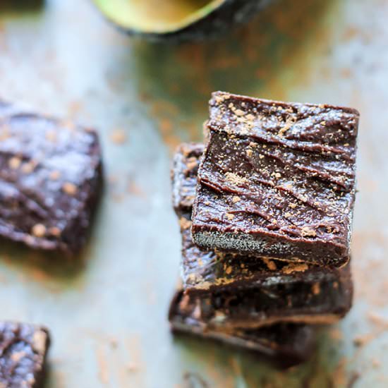 Chocolate Avocado Freezer Fudge