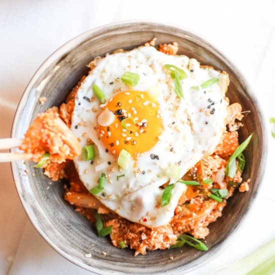 Kimchi Cauliflower Fried Rice