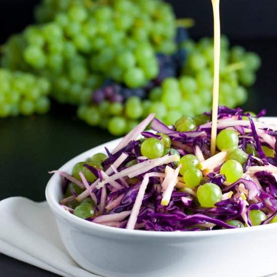 Grape, Apple and Red Cabbage Slaw