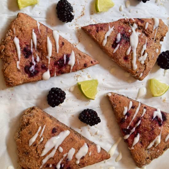 Healthy Blackberry Lime Scones