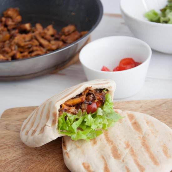 Vegan Chanterelle Pitas