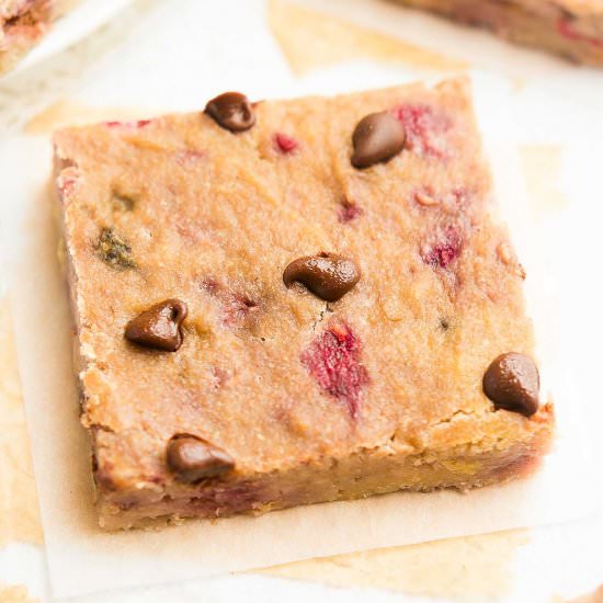 Raspberry Banana Bread Brownies