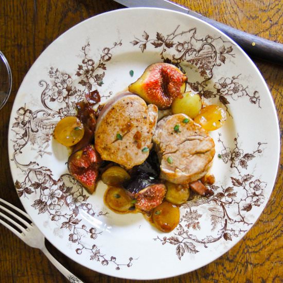 Pork Filet Mignon w/ Figs & Grapes