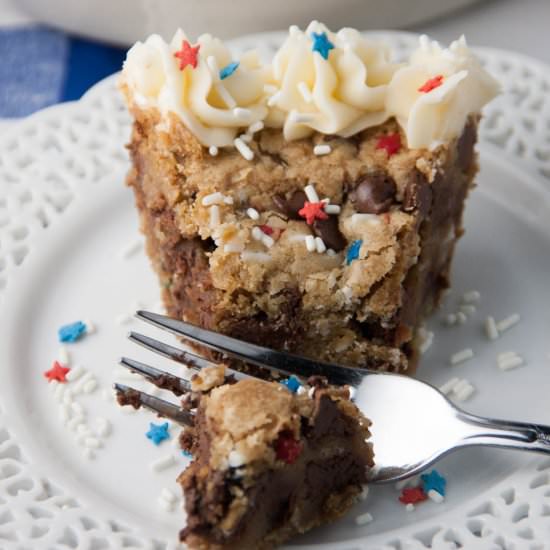 Funfetti Chocolate Chip Cookie Pie