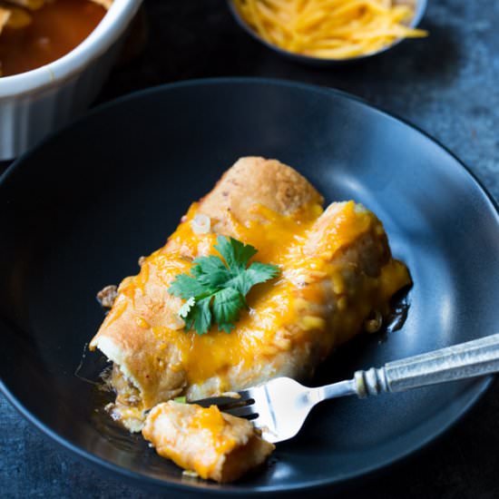 Beef and Cheese Enchiladas