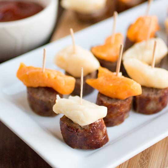 Grilled Sausage-Cheese Bites