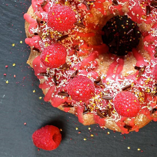 Raspberry-Lemon Drizzle Bundt – GF