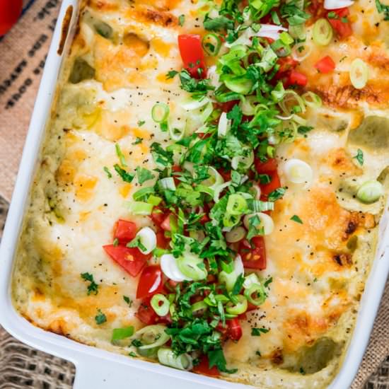 Green Chile Chicken Enchiladas