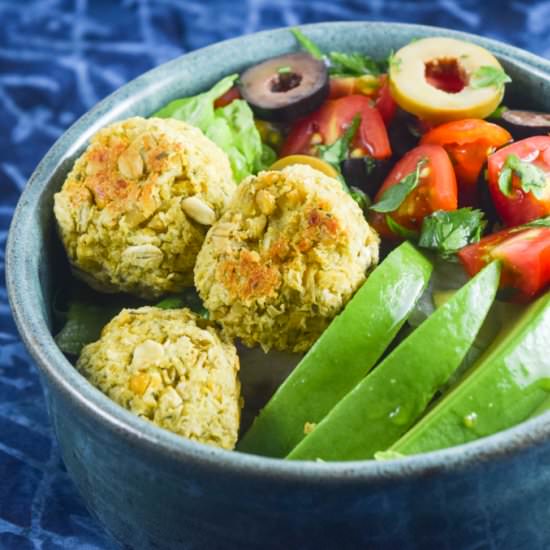 Baked Falafel Salad Bowls