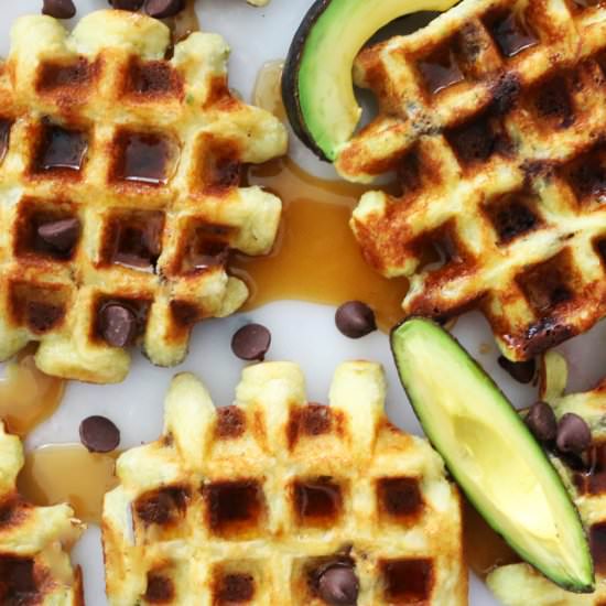 CHOCOLATE CHIP AVOCADO WAFFLES
