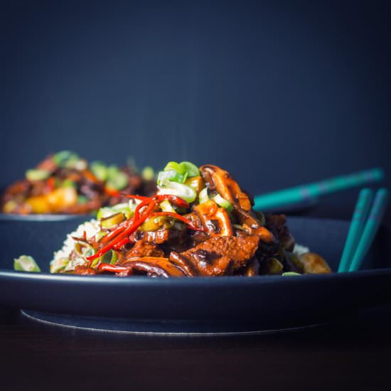 Stir Fry Beef and Shiitake Mushroom