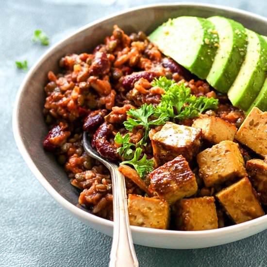 Enchilada Power Bowls & Spicy Tofu