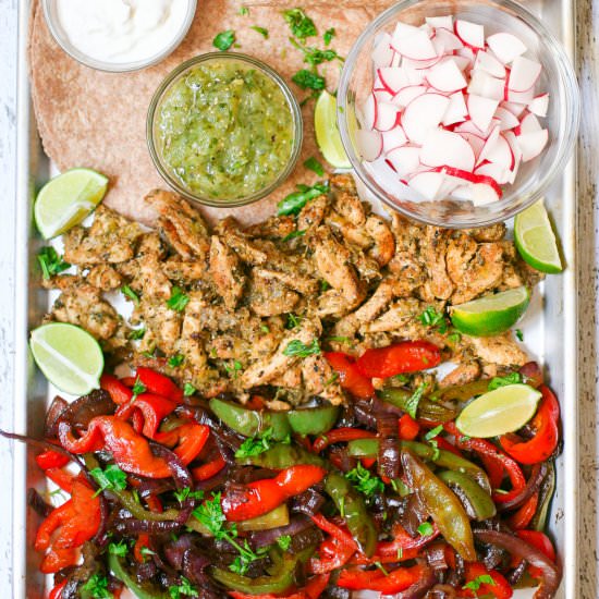 Verde Chicken Fajitas