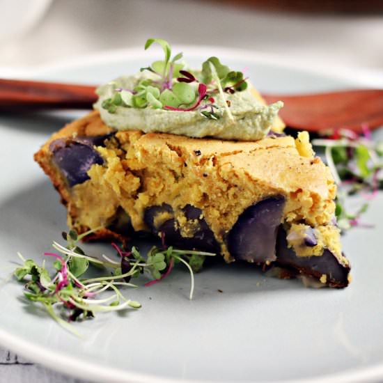 Chickpea Purple Potato Frittata