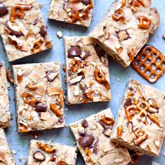 Coconut Chocolate Cashew Blondies