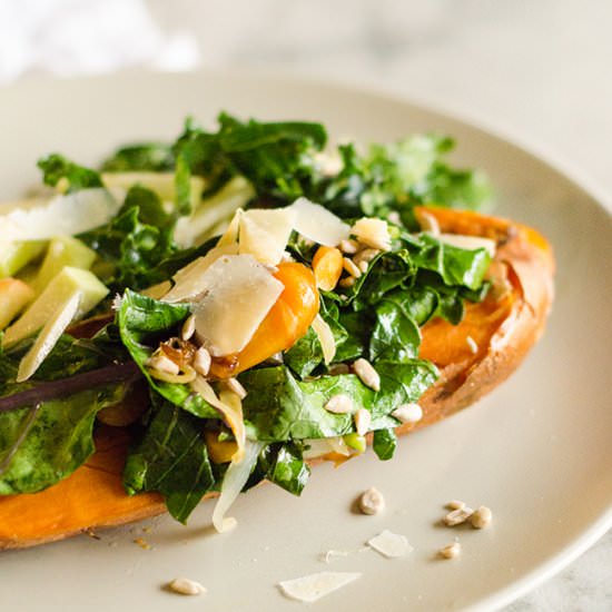 Buried Sweet Potato & Kohlrabi Slaw