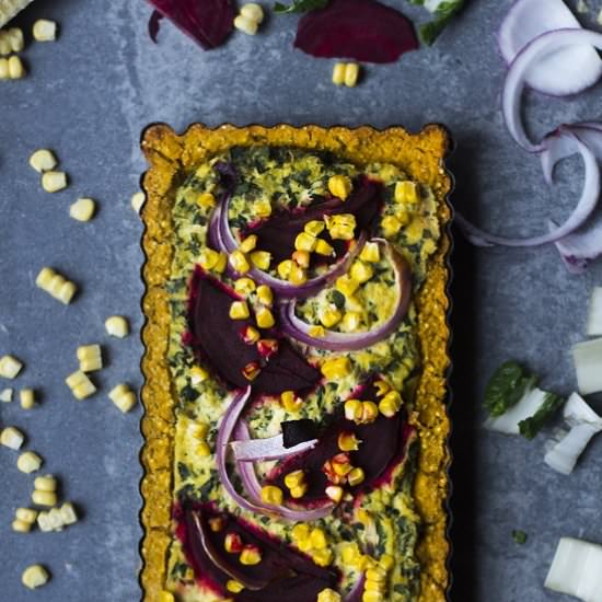 Silverbeet, Ricotta & Pumpkin Quiche