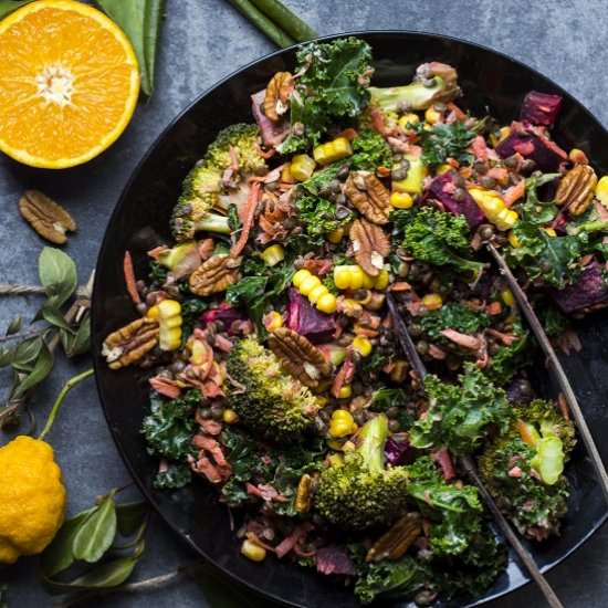 Wintry Beetroot and Lentil Salad