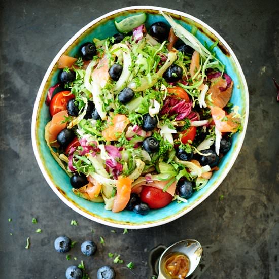 Salmon Salad with Blueberry Vinaigrette