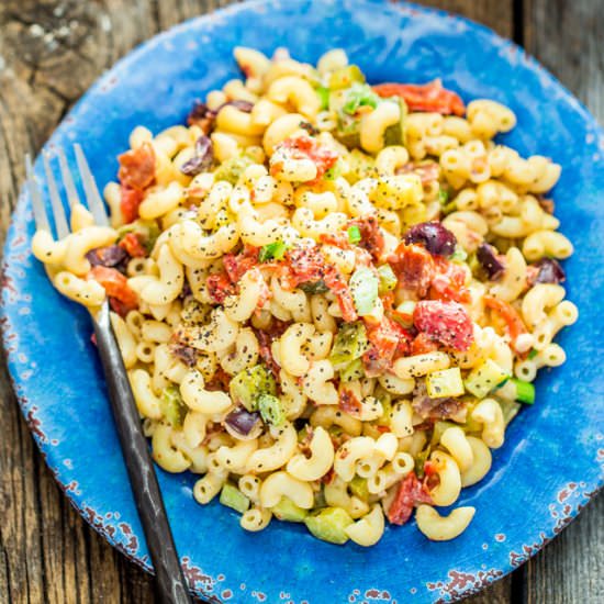 Macaroni Salad with Prosciutto